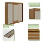 Guarda-roupa Casal 3 Portas 3 Gavetas Aquarius Rovere Natural