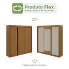 Guarda-roupa Casal 3 Portas 3 Gavetas Aquarius Rovere Natural
