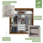 Guarda-roupa Casal 3 Portas 3 Gavetas Aquarius Rovere Natural