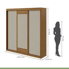 Guarda-roupa Casal 3 Portas 3 Gavetas Aquarius Rovere Natural