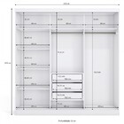 Guarda-roupa Casal 3 Portas 3 Gavetas Branco M550 - Kappesberg