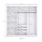 Guarda-roupa Casal 3 Portas 3 Gavetas Branco M550 - Kappesberg