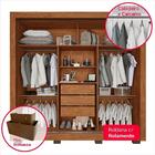 Guarda-roupa Casal 3 Portas 3 Gavetas Cannes Imop Cinamomo