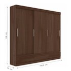 Guarda Roupa Casal 3 Portas 3 Gavetas Externas Roma Yescasa F