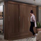 Guarda Roupa Casal 3 Portas 3 Gavetas Externas Roma Yescasa F