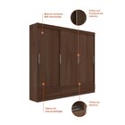 Guarda Roupa Casal 3 Portas 3 Gavetas Externas Roma Yescasa F