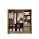 Guarda Roupa Casal 3 Portas 3 Gavetas Santiago Novo Horizonte