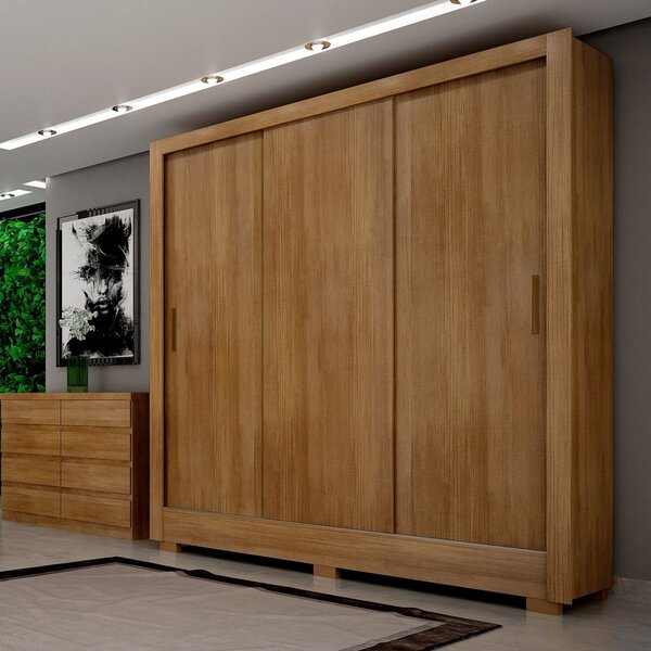 Guarda Roupa Casal 3 Portas 3 Gavetas Santiago Novo Horizonte