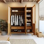 Guarda Roupa Casal 3 Portas 3 Gavetas Viena Mel