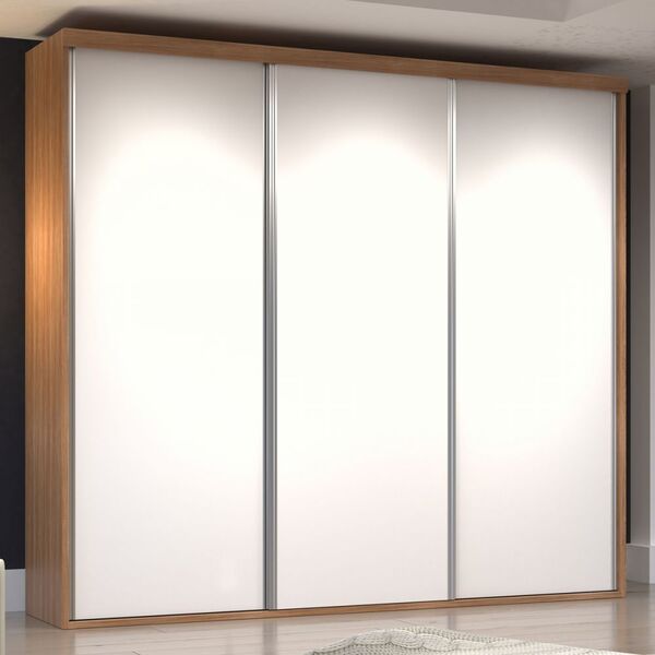 Guarda-roupa Casal 3 Portas 4 Gavetas 100% Mdf Carvalho Hanov