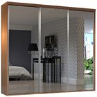 Guarda-roupa Casal 3 Portas 4 Gavetas 100% Mdf Carvalho Hanov