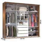 Guarda-roupa Casal 3 Portas 4 Gavetas 100% Mdf Carvalho Hanov