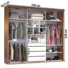 Guarda-roupa Casal 3 Portas 4 Gavetas 100% Mdf Carvalho Hanov