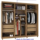 Guarda Roupa Casal 3 Portas 4 Gavetas 100% Mdf Maiorca  Freijó