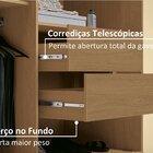 Guarda Roupa Casal 3 Portas 4 Gavetas 100% Mdf Maiorca  Freijó
