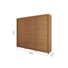 Guarda Roupa Casal 3 Portas 4 Gavetas 100% Mdf Maiorca  Freijó