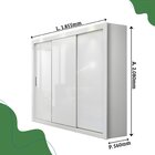 Guarda-roupa Casal 3 Portas 4 Gavetas 185,5cm Viena Yescasa B