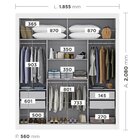 Guarda-roupa Casal 3 Portas 4 Gavetas 185,5cm Viena Yescasa B