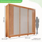 Guarda-roupa Casal 3 Portas 4 Gavetas Atenas Com Pés 100% Mdf