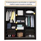 Guarda Roupa Casal 3 Portas 4 Gavetas Com 8 Pés Taifa Espress