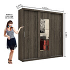 Guarda Roupa Casal 3 Portas 4 Gavetas Com Espelho Clarice Car