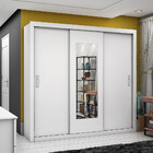 Guarda Roupa Casal 3 Portas 4 Gavetas Com Espelho Ilhéus Cari