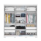 Guarda Roupa Casal 3 Portas 4 Gavetas Com Espelhos Nt5020 Not