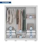 Guarda-roupa Casal 3 Portas 4 Gavetas E Pés Quito Espresso Mó