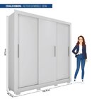 Guarda-roupa Casal 3 Portas 4 Gavetas E Pés Quito Espresso Mó