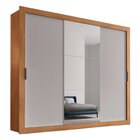 Guarda Roupa Casal 3 Portas 4 Gavetas Mdf Betha Naturalle/off