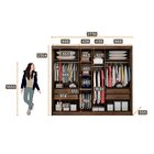 Guarda Roupa Casal 3 Portas 4 Gavetas Miami Novo Horizonte Ca