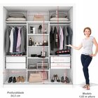 Guarda Roupa Casal 3 Portas 4 Gavetas Pequim Sallêto Móveis B
