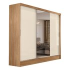 Guarda Roupa Casal 3 Portas 4 Gavetas Plata  Amendola Touch/o