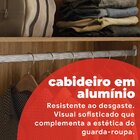 Guarda Roupa Casal 3 Portas 4 Gavetas Plata  Amendola Touch/o