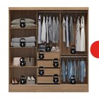 Guarda Roupa Casal 3 Portas 4 Gavetas Plata  Amendola Touch/o