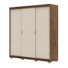 Guarda Roupa Casal 3 Portas 4 Gavetas Porto - Imbuia-fendi