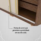 Guarda Roupa Casal 3 Portas 4 Gavetas Porto - Imbuia-fendi