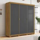 Guarda Roupa Casal 3 Portas 4 Gavetas Porto - Nature-alasca N