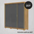 Guarda Roupa Casal 3 Portas 4 Gavetas Porto - Nature-alasca N