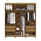 Guarda Roupa Casal 3 Portas 4 Gavetas Porto - Nature-alasca N