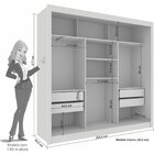 Guarda Roupa Casal 3 Portas 4 Gavetas Seul Sallêto Móveis Cin