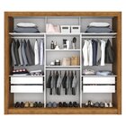 Guarda Roupa Casal 3 Portas 4 Gavetas Seul Sallêto Móveis Cin