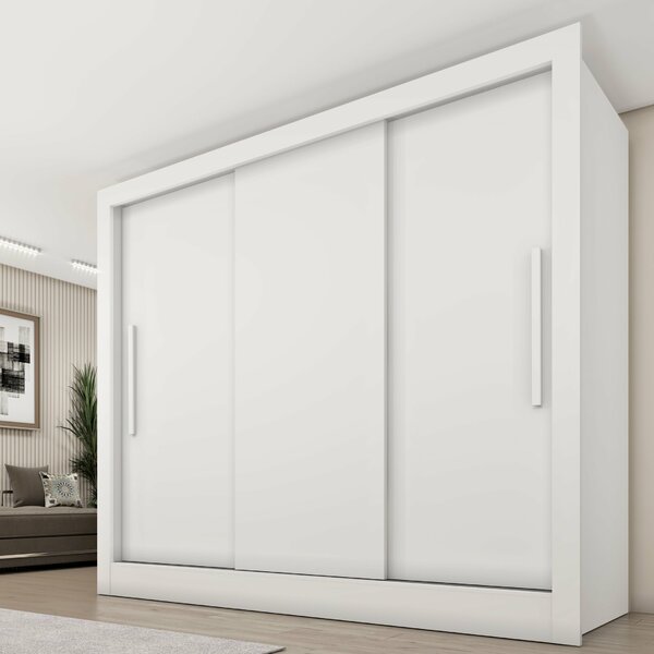 Guarda Roupa Casal 3 Portas 4 Gavetas Taifa 190cm Espresso Mó