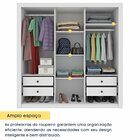 Guarda Roupa Casal 3 Portas 4 Gavetas Taifa 190cm Espresso Mó