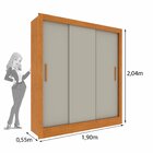 Guarda Roupa Casal 3 Portas 4 Gavetas Taifa 190cm Espresso Mó