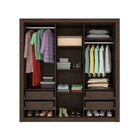 Guarda Roupa Casal 3 Portas 4 Gavetas Taifa Espresso Móveis C