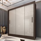 Guarda Roupa Casal 3 Portas 4 Gavetas Taifa Espresso Móveis C