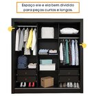 Guarda Roupa Casal 3 Portas 4 Gavetas Taifa Espresso Móveis P