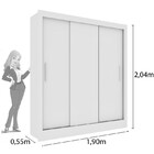 Guarda Roupa Casal 3 Portas 4 Gavetas - Valencia-neve - Tcil