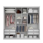Guarda Roupa Casal 3 Portas 4 Gavetas Vegas Branco